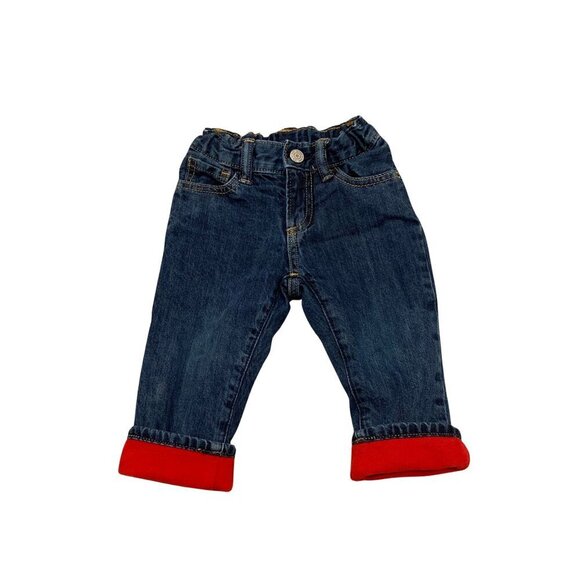 Gap Baby Boy's Red Fleece Lined Jeans - Size 18-24 months - Like New! - Picture 1 of 1